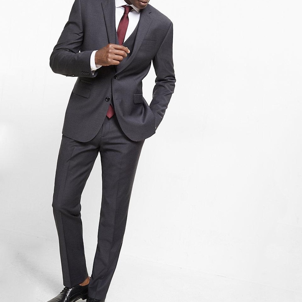 Express Performance Slim Suit - Charcoal Gray